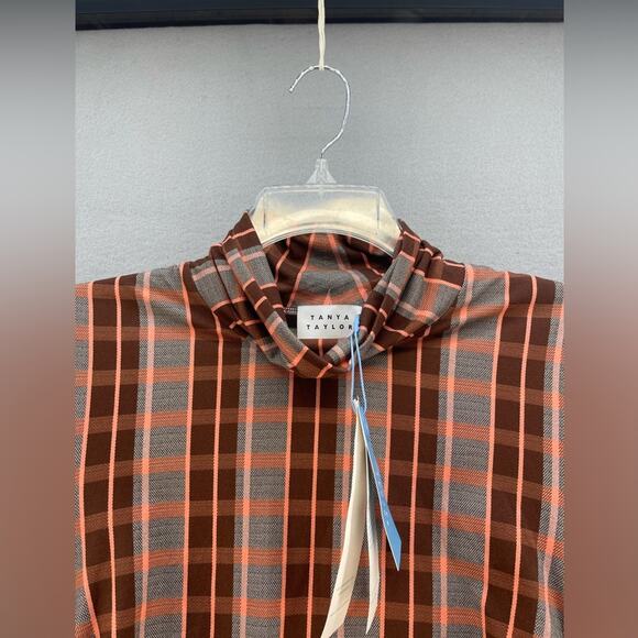 NWT Tanya Taylor Shelby Grid Print Organic Cotton Top Women’s Size Medium - Picture 9 of 16